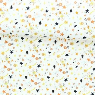 Tissus jersey - Galaxie camel à paillettes | Rascol