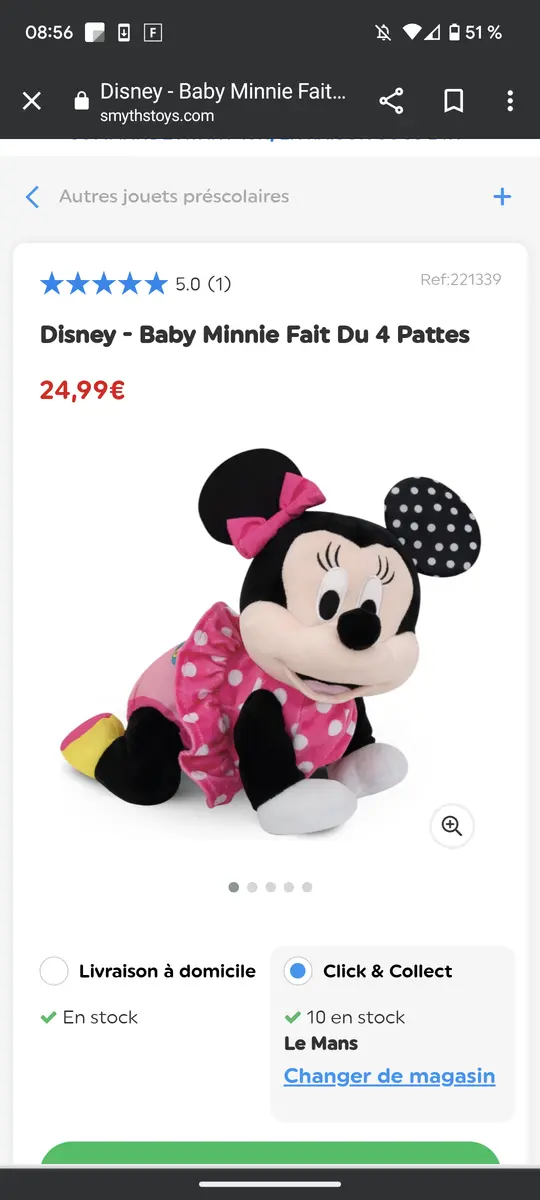 Minnie fait du 4 pattes