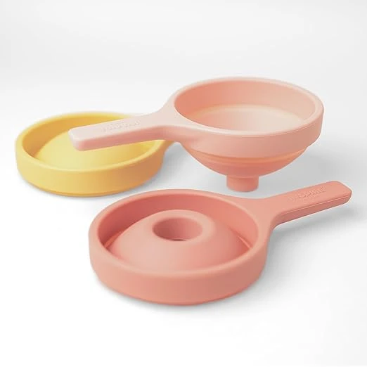 Inspire My Play 3 entonnoirs de couleur corail pour enfants - Lot d'entonnoirs pour enfants - Jouets et accessoires sensoriels pour jeu désordonné
