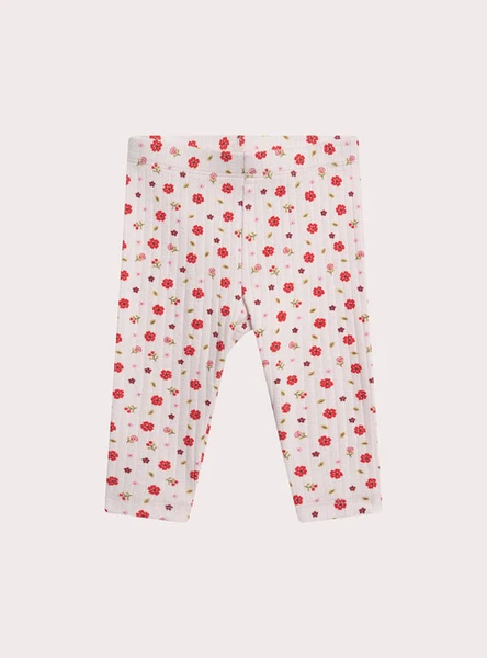 Legging imprimé fleuri pour bébé fille