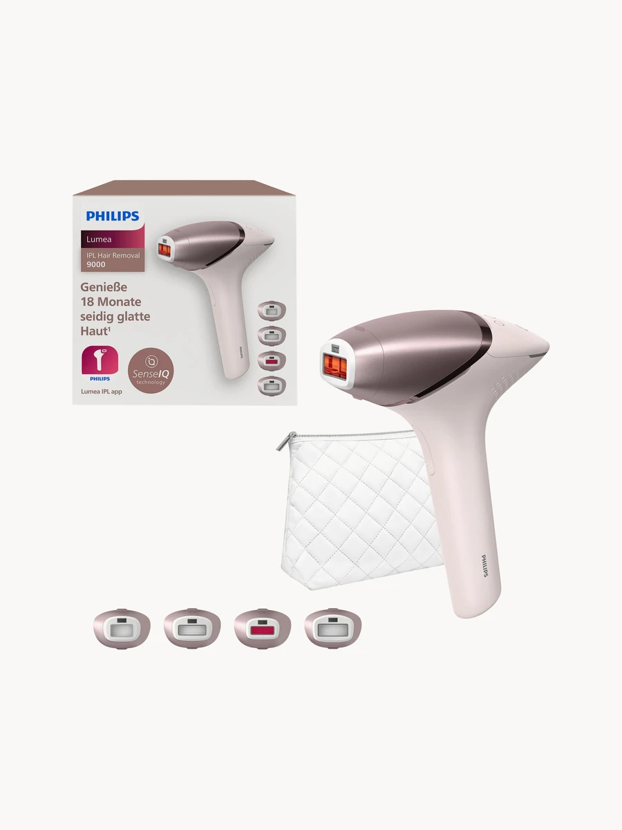 Épilateur à lumière pulsée Philips Lumea IPL 9000 avec capteur SmartSkin, 4 pièces | Westwing