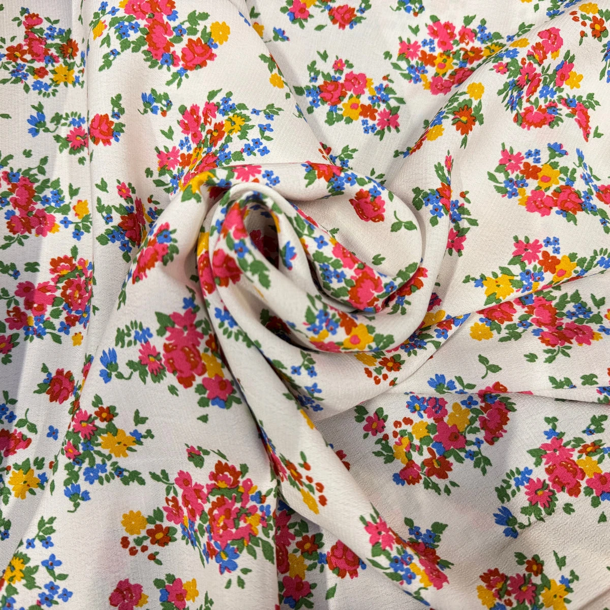 CRÊPE VISCOSE IMPRIMÉE BLANC JARDIN SECRET
