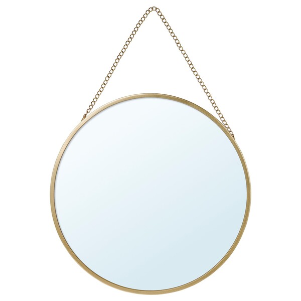LASSBYN Miroir - couleur or 25 cm
