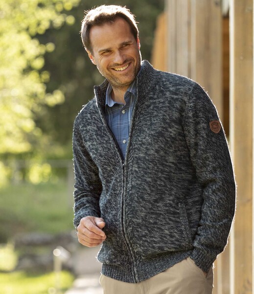 Gilet Tricot Zippé City Lake Taille XL