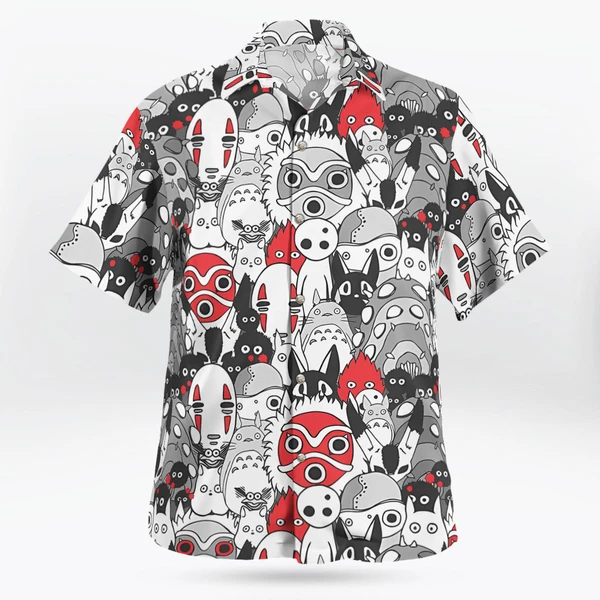 Studio Ghibli Button Up Shirt Trendy 2025 For Sale | Tropi Hawaiian Shirts Store