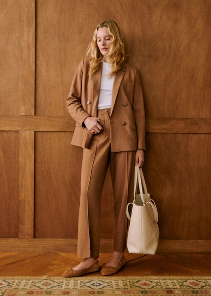 Veste Christie - Noisette - Viscose ECOVERO™ LENZING™ - Sézane