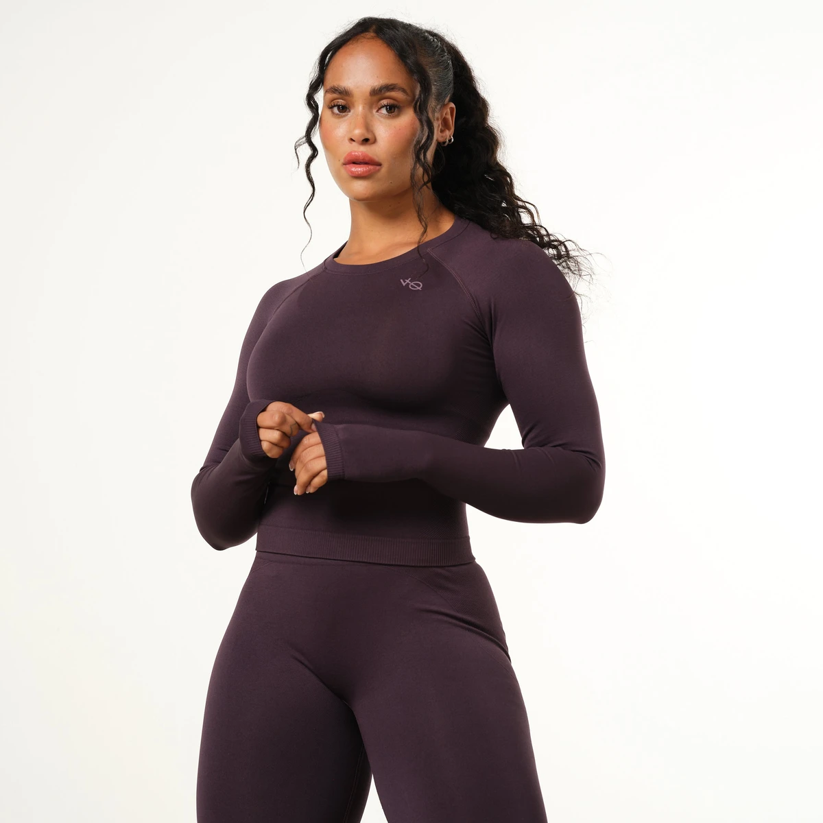 Vanquish Elevate Seamless Plum Long Sleeve Top