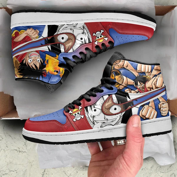 Luffy One Piece Shoes – Red Anime Sneakers for True Pirates
