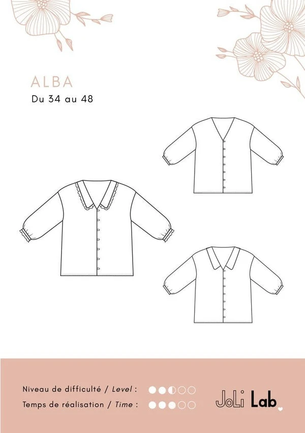 Blouse Alba - Patron Couture PDF ou Pochette