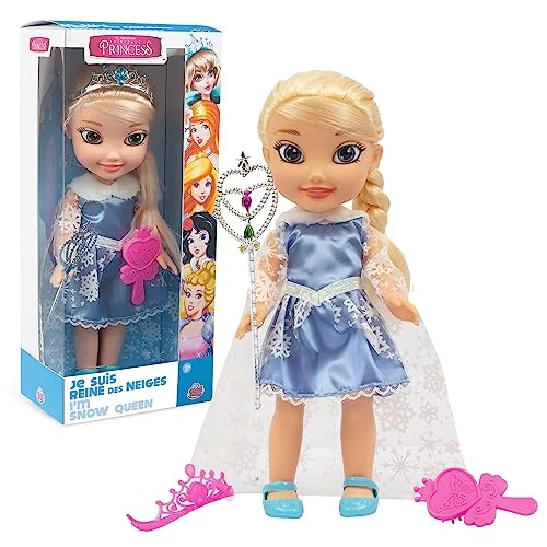 FAIRYTALE PRINCESS, Poupée 35 cm, avec Tenue de Princesse et Accessoires, Modèle Reine des Neiges, Jouets pour Enfants à partir de 3 Ans, GIOCHI PREZIOSI, FAT011