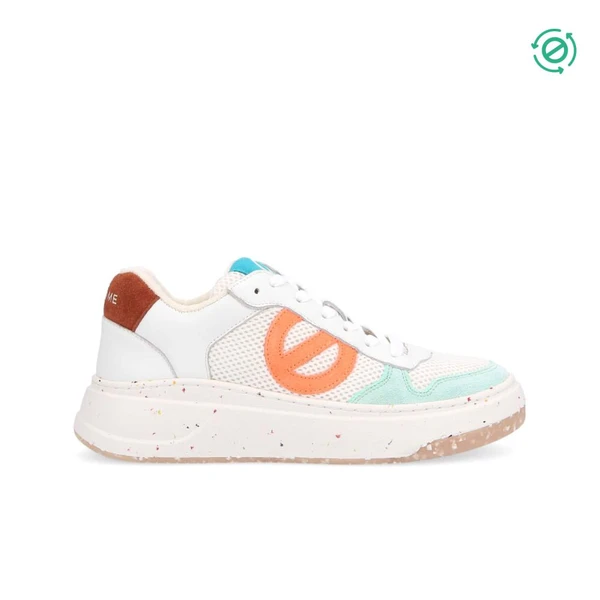 BRIDGET SNEAKER - GRAIN/RIVA/SUED - WHITE/FLUO ORANGE