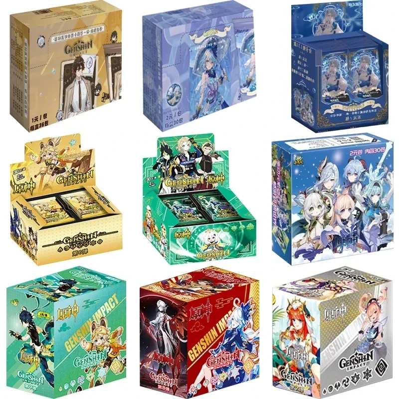 Group Genshin Impact Anime TCG Game Collection Pack, Booster Box, Hu Tao Raiden Shogun, Rare SSP Cards, Toy Gift for Children - AliExpress
