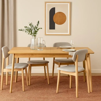 Skoll - Table à manger extensible 4 à 8 personnes 150-200x80cm