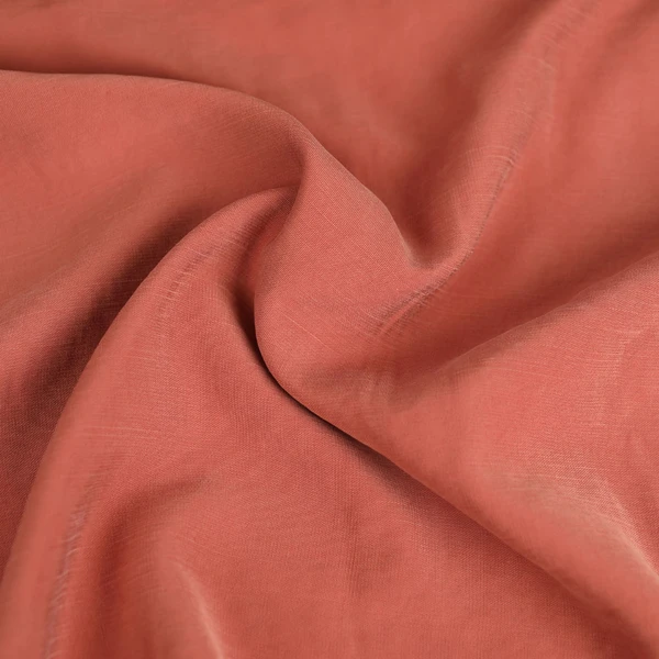 Tissu viscose uni Zélie effet peau de pêche mango / pour vos coutures de vêtements léger et souple