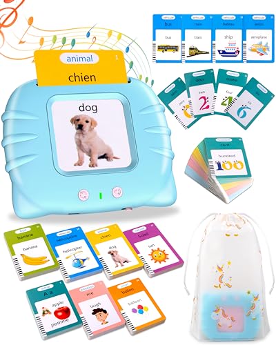 510 Mots Carte Flash Parlante Bilingue Français-Anglais - Motami Montessori Enfant 2-6 Ans
