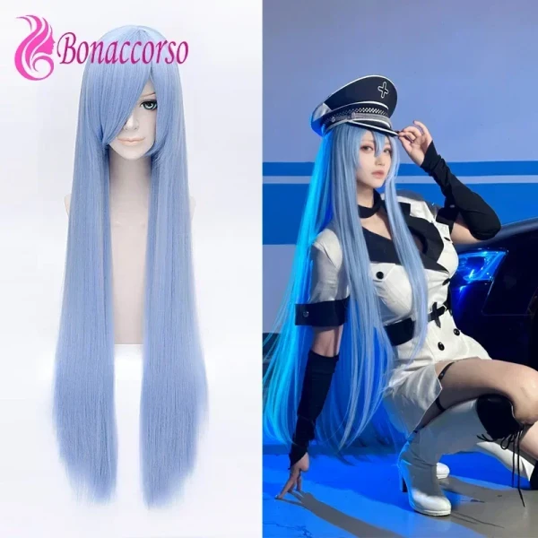 Esdeath-Perruque Cosplay Synthétique Lce Bleue, Longue et Lisse, Akame Ga Kill! Anime Coser Cute Girl Perruque de haute qualité, 03/Party - AliExpress 200165144