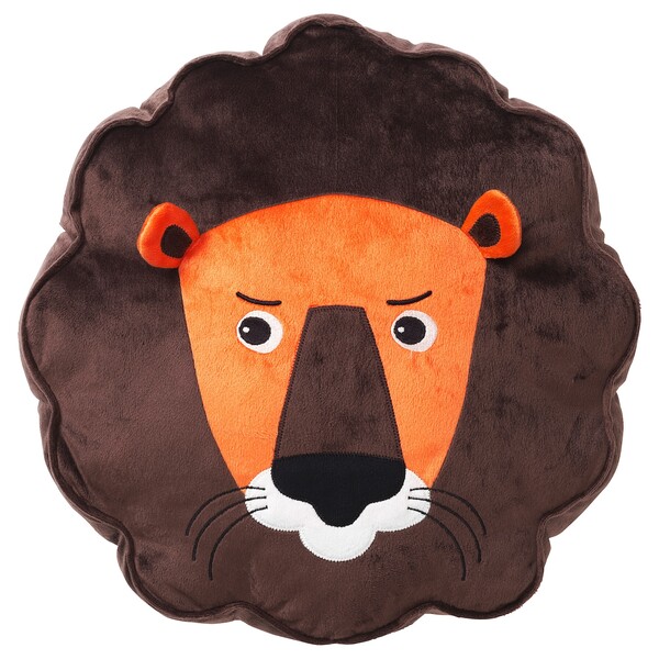 DJUNGELSKOG Coussin - lion, brun