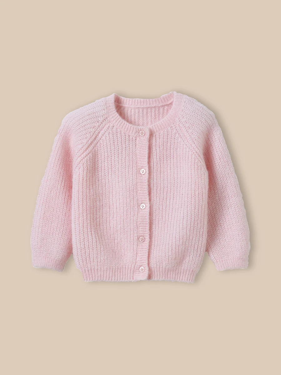 Cardigan en maille perlée Bébé laine et mohair
