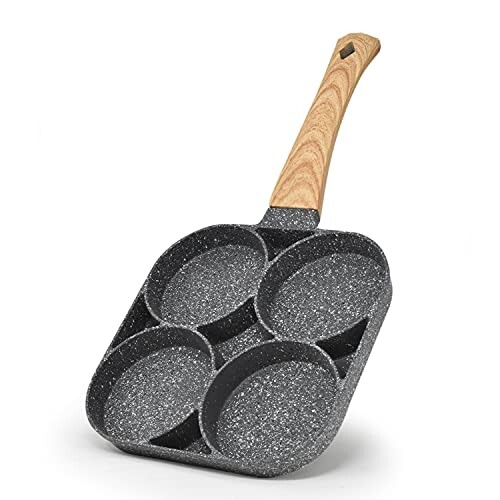 Joejis Kitchen Poêle à Pancakes Blinis et 4 compartiments - Induction Antiadhésive - Poêle à crêpes, œufs, burgers, omelettes et bien plus encore