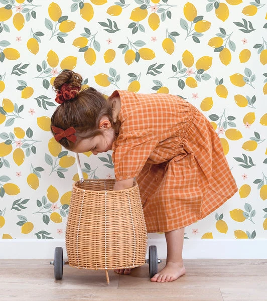 LOUISE - Papier peint enfant - Motif citrons