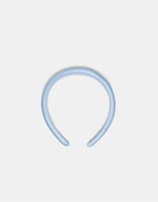 Stradivarius - Serre-tête en satin - Bleu