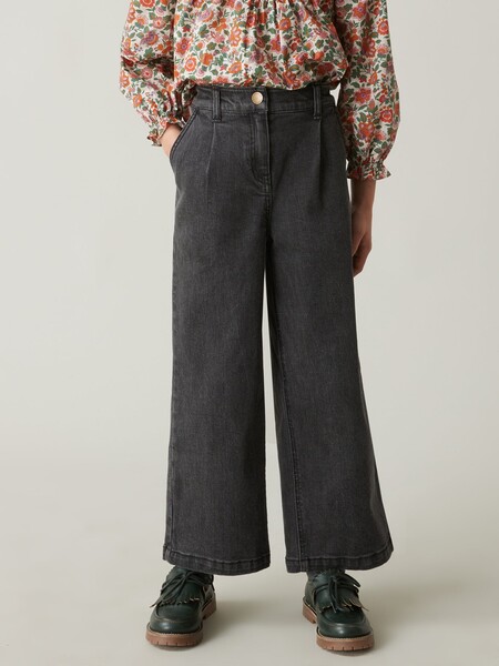Pantalon Fille large en denim