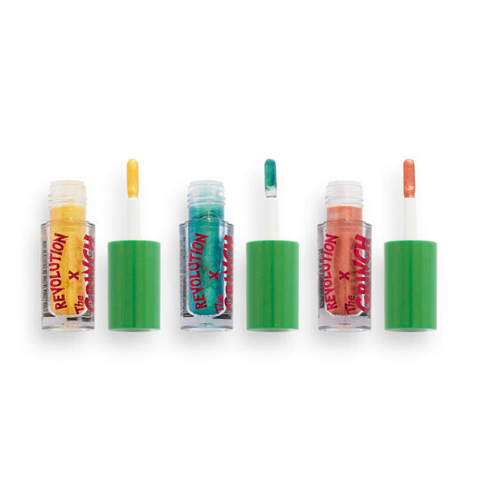 The Grinch x Makeup Revolution Don't Give a Grinch Liquid Eyeshadow Set