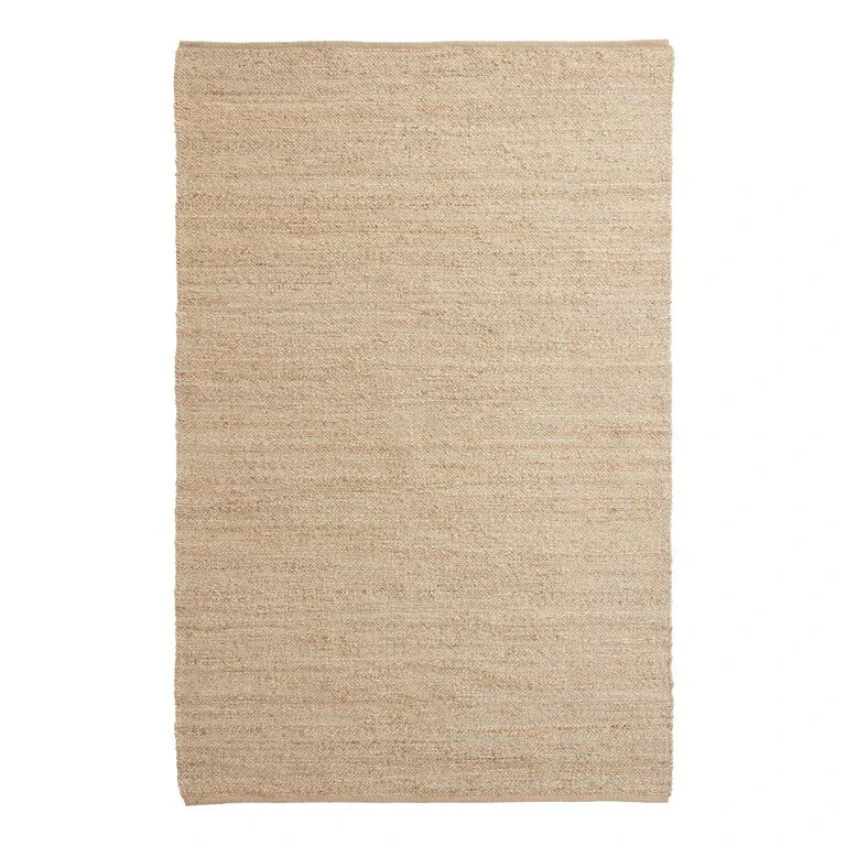 World Market | Natural Woven Jute and Cotton Reversible Area Rug