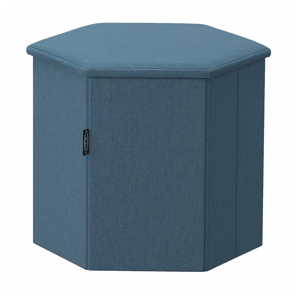 KJUGE Pouf avec rangement - Knisa bleu moyen