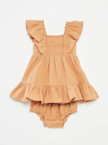 Ensemble robe + culotte multicolores volantées - 2 pièces