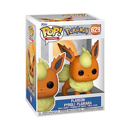 Funko Pop! Games: Pokemon - Flareon - Pyroli - Figurine en Vinyle à Collectionner - Idée de Cadeau - Produits Officiels - Jouets pour Les Enfants et Adultes - Video Games Fans