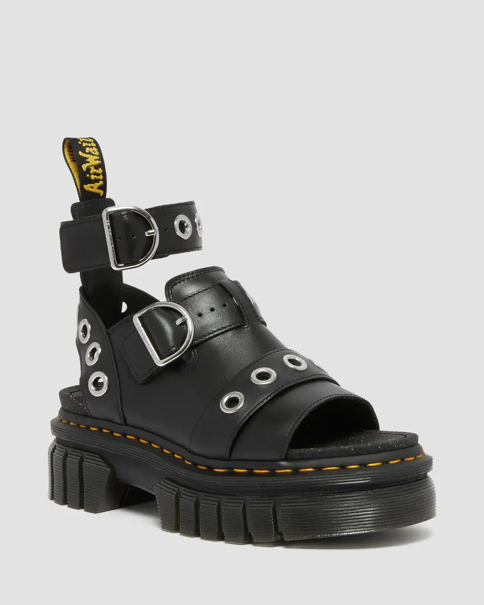 DR MARTENS Sandales plateformes Ricki Hardware en cuir Nappa Lux