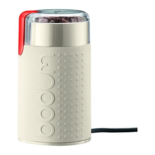 BODUM - BISTRO - 11160-913EURO-3 -Moulin à Café Électrique à Lamelles - 150 W - Blanc Mat
