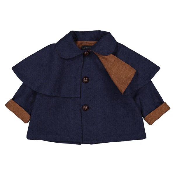VESTE/ Manteau d'intersaison SHERLOCK avec capeline amovible