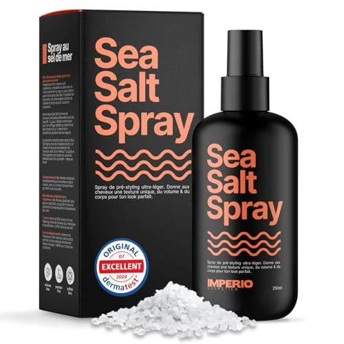IMPERIO Sea Salt Spray - 250ml Premium Spray Eau de Mer Cheveux pour Cheveux Plus Volumineux &amp; Texture Stable - Parfaites Beach Waves, Volume &amp; Tenue