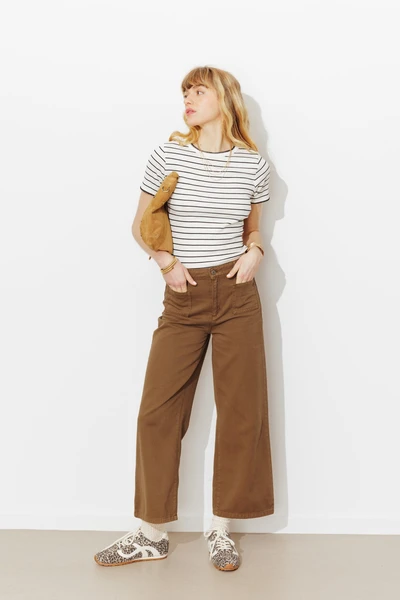 Pantalon large et court Femme