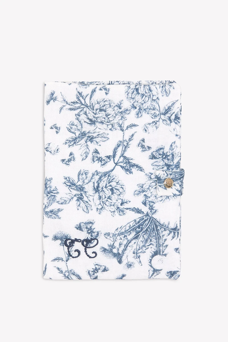 Health book cover - Print inspiration Toile de Jouy Blue unisex | Tartine et Chocolat
