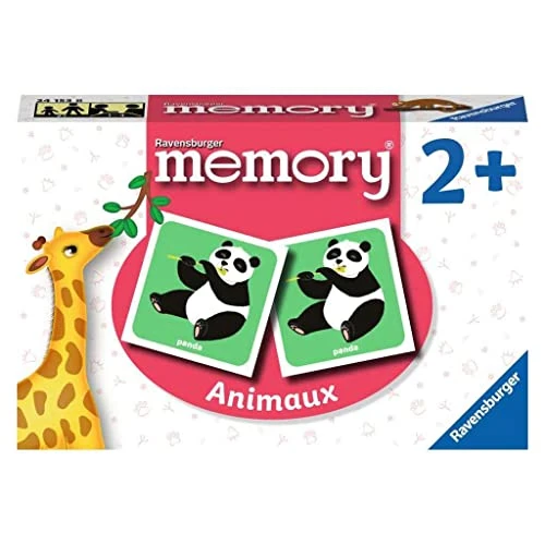 Ravensburger - Jeu Educatif - Memory® - Les Animaux - Un Premier Jeu éducatif mêlant Observation, Association et mémorisation - A partir de 2 Ans - 24153