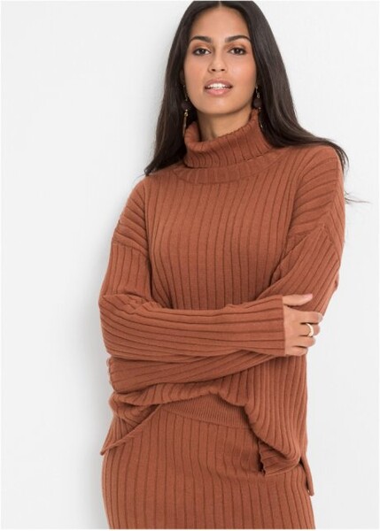 Pull côtelé oversized vert 