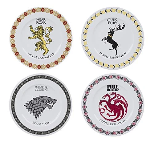 ABYSTYLE - Game of Thrones Set de 4 Assiettes Emblèmes Familles