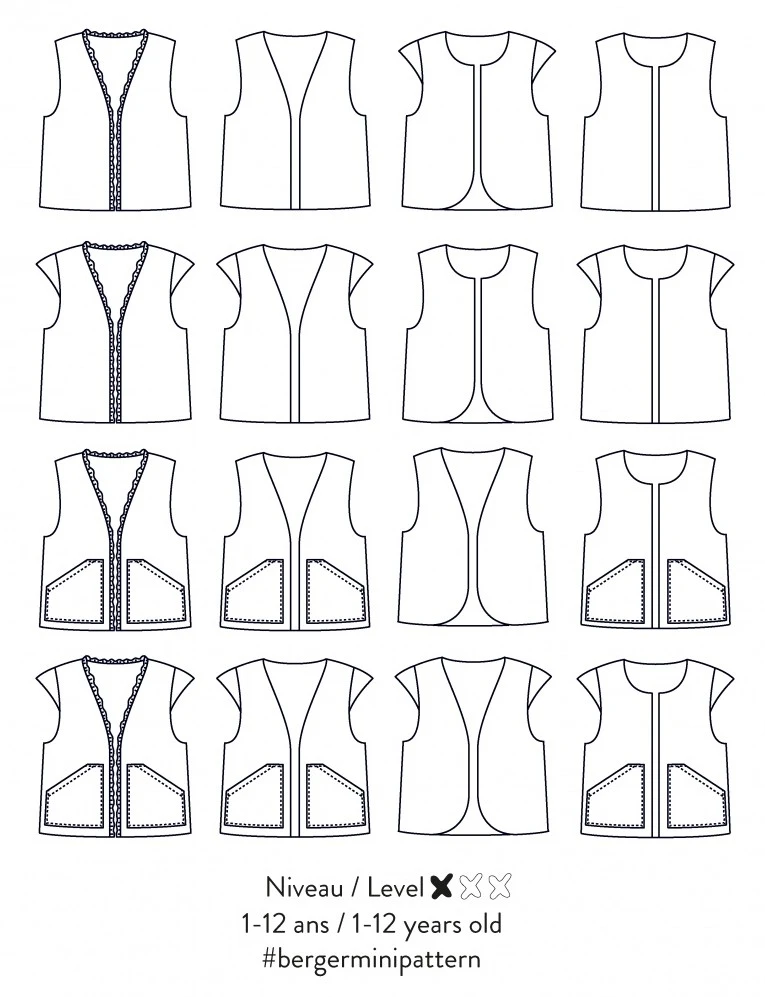 Patron Enfant Atelier Scämmit Gilet - Berger Mini