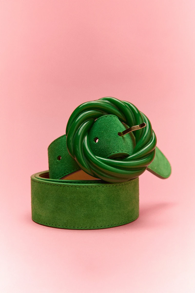 CEINTURE TORSADE SUEDE GREEN