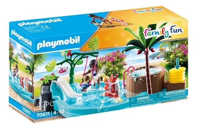 PLAYMOBIL Family Fun 70611 Pataugeoire avec bain à bulles