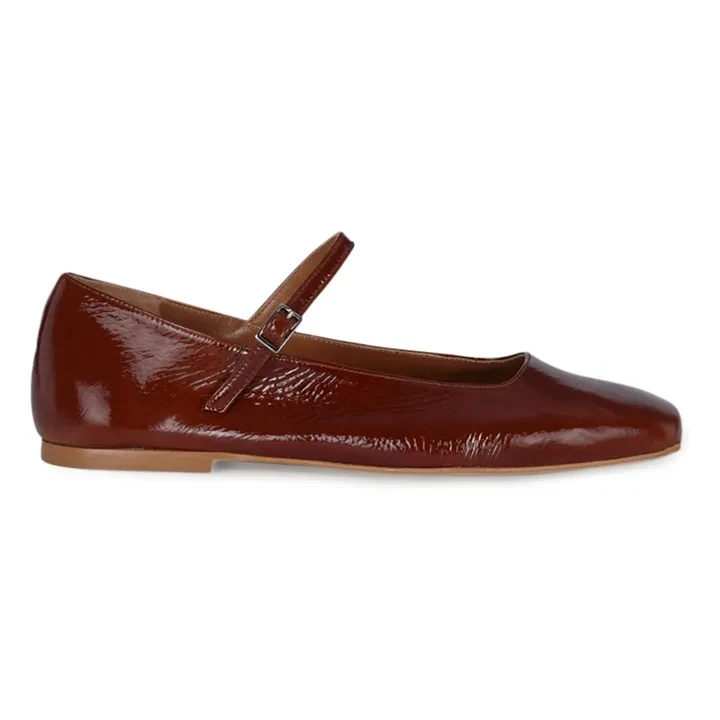 Augusta - Ballerines Julieta Vernies - Marron | Smallable