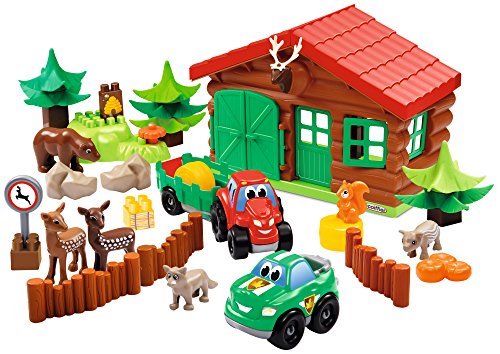 Jouets Ecoiffier -3040 - La ferme maison forestière Abrick - Jeu de  construction pour enfants - Dès 18 mois - Fabriqué en France