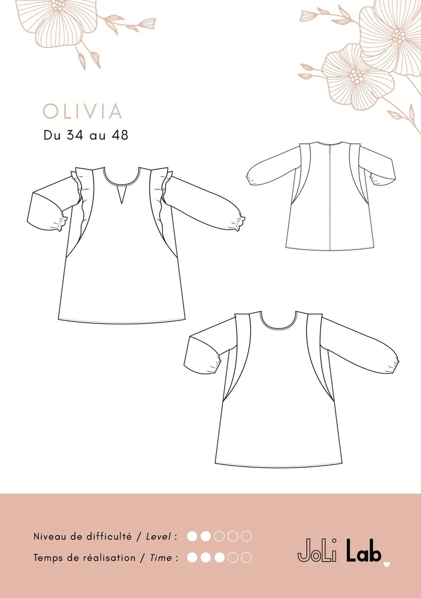 Blouse Olivia - Patron Couture PDF ou Pochette