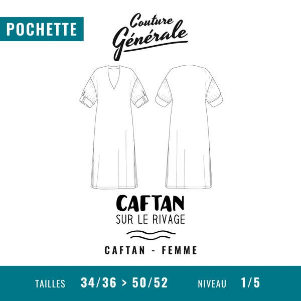 Patron Couture Générale Robe – Caftan sur le rivage
