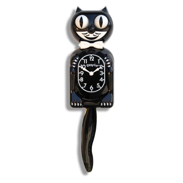 Black Kitty-Cat Klock — Kit-Cat-Europe