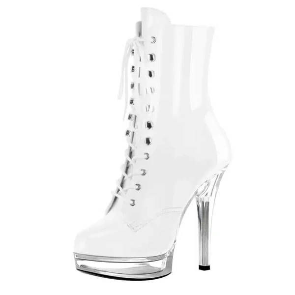 Bottes en latex blanches