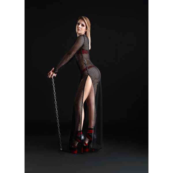 Enza, sexy black long dress - Patrice Catanzaro Official Website